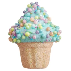 ORN CANDY SPRINKLE CUPCAKE 3.5″ BLUE