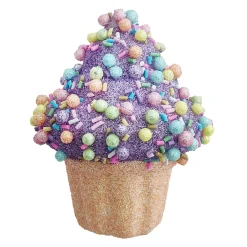 ORN CANDY SPRINKLE CUPCAKE 3.5″ PURPLE