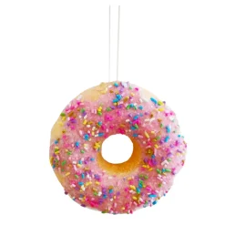 ORN CANDY SPRINKLE DONUT 4″ PINK