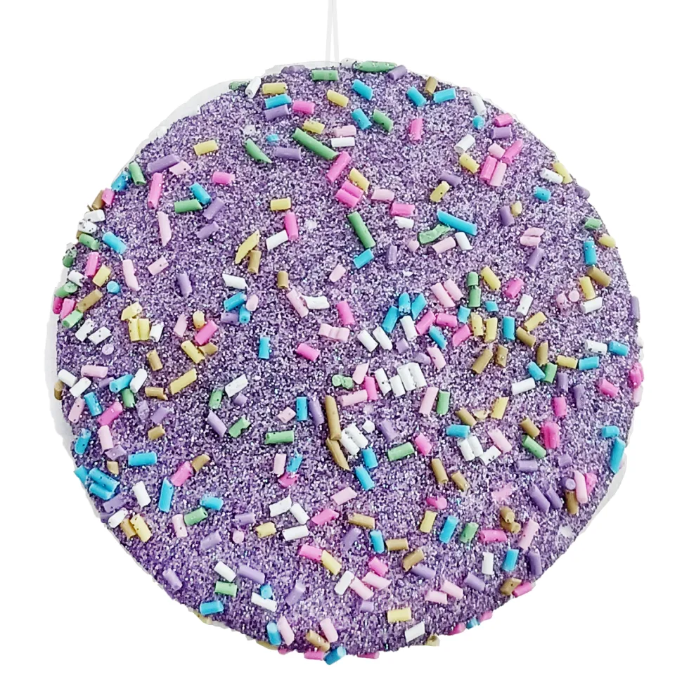 ORN CANDY SPRINKLE MACAROON 3.5″ PURPLE