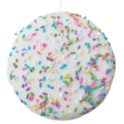ORN CANDY SPRINKLE MACAROON 3.5″ WHITE