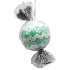 ORN CANDY SPRINKLE SWEET 4″ GREEN W/ GLITTER & LACE