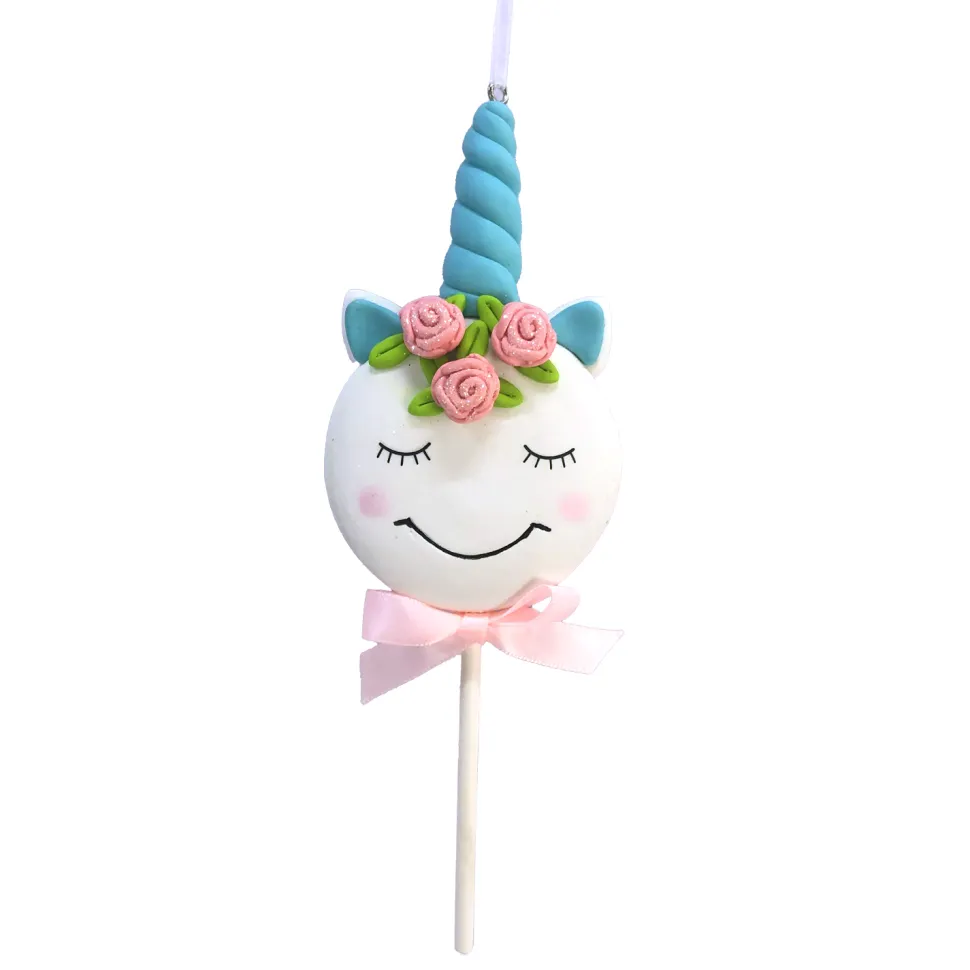 ORN CANDY SPRINKLE UNICORN HEAD 7.1″ CLAY DOUGH