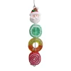 ORN CANDY STICK W/SANTA 6″ MULTI