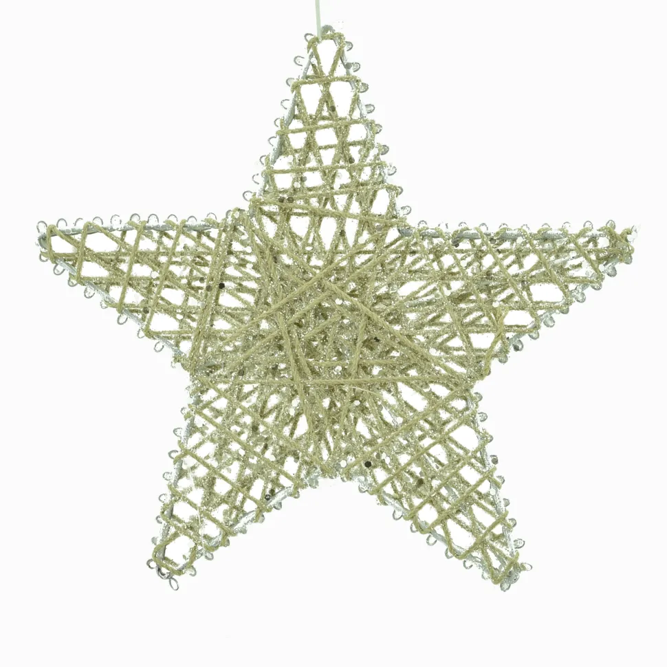 ORN CHAMP. STAR 8″ ROPE W/ GLITTER