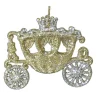 ORN CHAMPAGNE CARRIAGE 4″ W/ SLV. & CHAMP. GLITTER