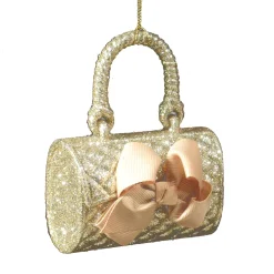 ORN CHAMPANGE GOLD BAG 4.5″ W/ GLITTER