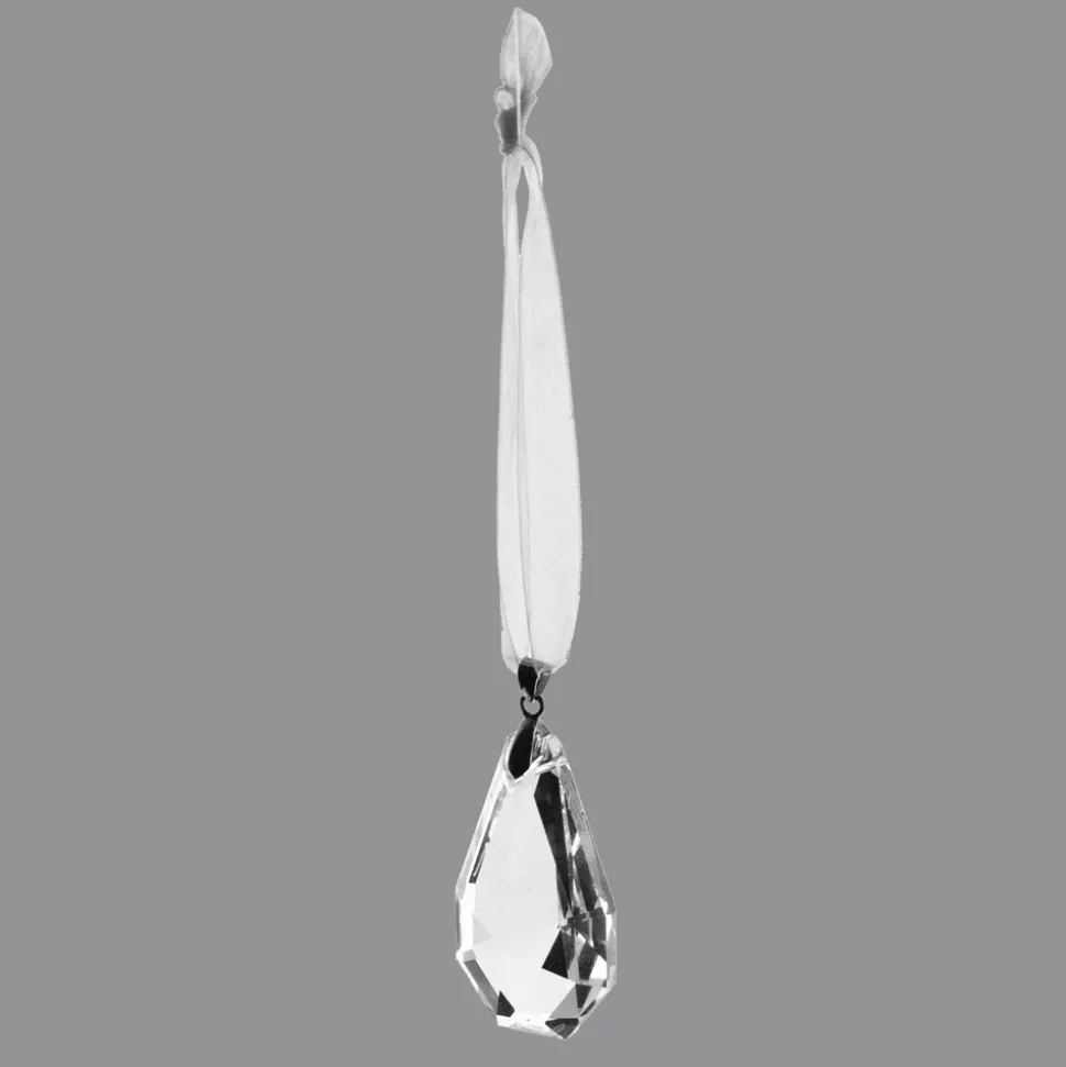 ORN CLEAR ACRYLIC DROP 7″