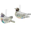 ORN CLEAR CARDINAL 4″ IRIDESCENT FINISH