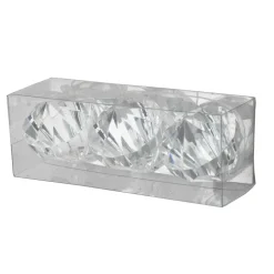 ORN CLEAR DIAMOND DROP 1.5″ X 3PCS PVC BOX
