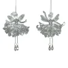 ORN CLEAR FAIRY W/ GLITTER 6″ 2 ASSTD.