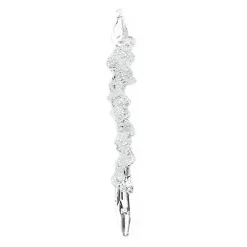 ORN CLEAR FROST ICICLE 6″ W/ GLTR.