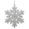 ORN CLEAR FROST SNOWFLAKE 5″ W/ FROST GLITTER