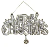 ORN CLEAR GOLD GILT “MERRY CHRISTMAS” 6″x4″ W/ GLTR