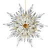 ORN CLEAR GOLD SUN STAR 4.25″ W/ JEWEL & CHAMP, BRIGHT SLV. GLTR
