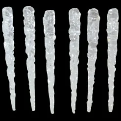 ORN CLEAR ICICLES 5″ 6PC ACRYLIC