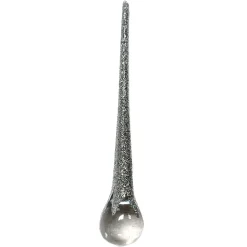 ORN CLEAR SILVER ICICLE DROP 8″ W/ GLITTER