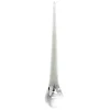 ORN CLEAR WHITE ICICLE DROP 8″ W/ WHITE GLITTER