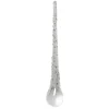 ORN CLEAR WHITE ICICLE DROP 10″ W/ WHITE GLITTER & SEQUINS