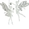 ORN CLEAR/SILVER FAIRY 6″ W/ BRIGHT SLVR GLTR 2/S