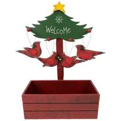 ORN DSP WOODEN CARDINAL 1.9″ W/DISPLAY BOX 4/S