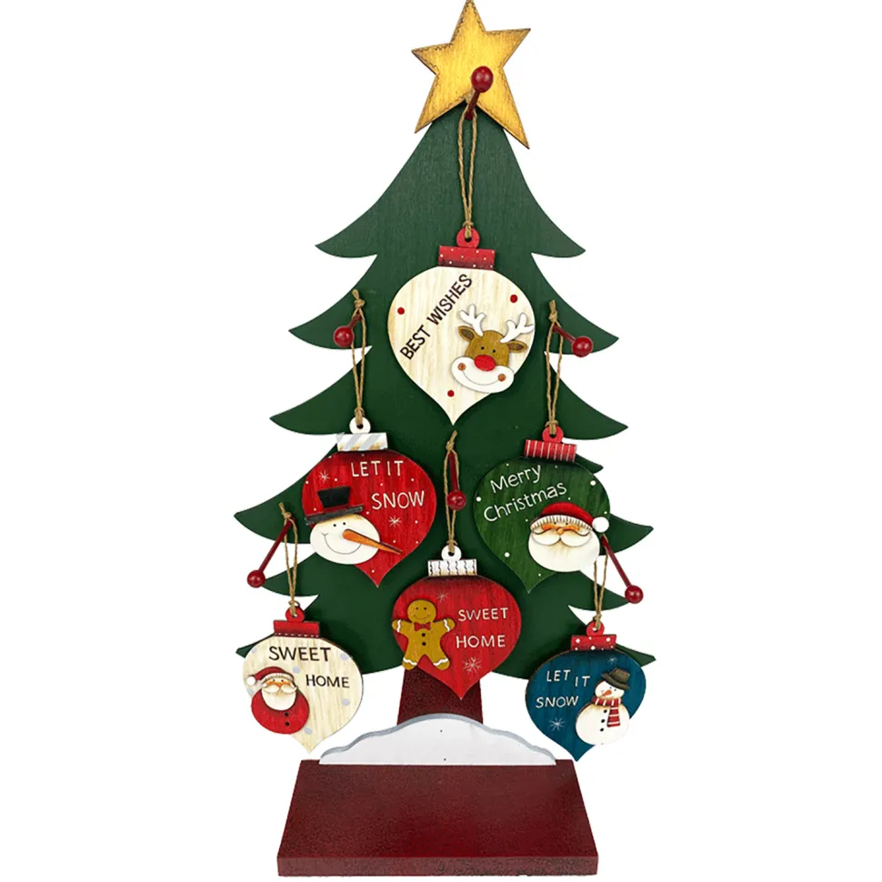 ORN DSP WOODEN FINIAL 4.7″ MULTI W/ DISPLAY 6/S