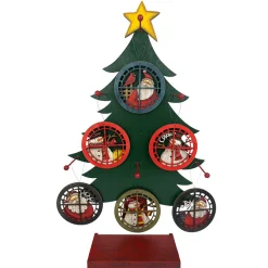ORN DSP WOODEN ROUND WINDOW SCENE 4.7″ MULTI W/DISPLAY 6/S
