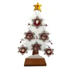 ORN DSP WOODEN SNOWFLAKE SANTA/SNOWMAN 4.5″ W/TREE DISPLAY 6 ASSTD.