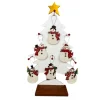 ORN DSP WOODEN SNOWMAN FUR 5″ W/TREE DISPLAY 6 ASSTD.