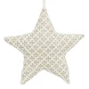 ORN FABRIC STAR 4.5″ CREAM/GOLD