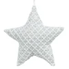 ORN FABRIC STAR 4.5″ WHITE/SILVER