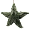 ORN FELT STAR GREEN 11″ FROSTED LOOKED