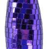 ORN FINIAL 200MM PURPLE COVERED W/ MIRROR FACETS
