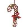 ORN GINGERBREAD CANDY CANE 4.9″ CLAY DOUGH