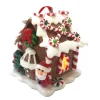 ORN GINGERBREAD MINI HOUSE 3.3″ W/ LED (YELLOW) CLAY DOUGH