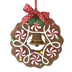 ORN GINGERBREAD WREATH 3.9″ CLAY DOUGH