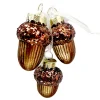 ORN GLASS ACORN 1″x2″ BROWN