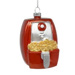 ORN GLASS AIR FYER 3.5″ RED/SILVER/GOLD