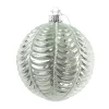 ORN GLASS BALL 3″ GREEN- SAGE W/ SCALLOP