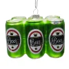 ORN GLASS BEER CANS 3.5″ GREEN
