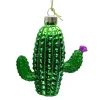 ORN GLASS CACTUS 3.5″ GREEN SHINY