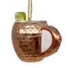 ORN GLASS CUP W/ LIME 3″ COPPER