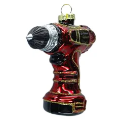 ORN GLASS ELECTRIC DRILL 3.5″ RED/BLACK