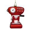 ORN GLASS ESPRESSO MACHINE 4″ RED/SILVER