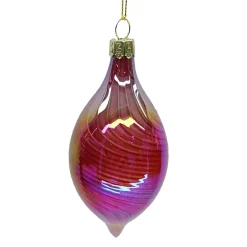 ORN GLASS FINIAL 5″ PNL IRIDESCENT FINISH