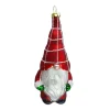 ORN GLASS GNOME 5″ RED/WHITE