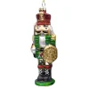 ORN GLASS NUTCRAKER 5″ GREEN/RED