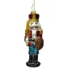 ORN GLASS NUTCRAKER 5″ RED/BLUE