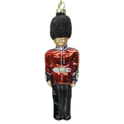 ORN GLASS NUTCRAKER 5″ RED/BLACK