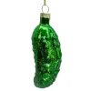 ORN GLASS PICKLE 4.5″ GREEN SHINY